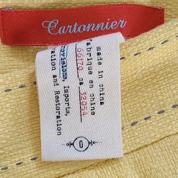 Anthropologie Cartonnier Yellow Tweed Skirt 0 - Picture 3 of 4